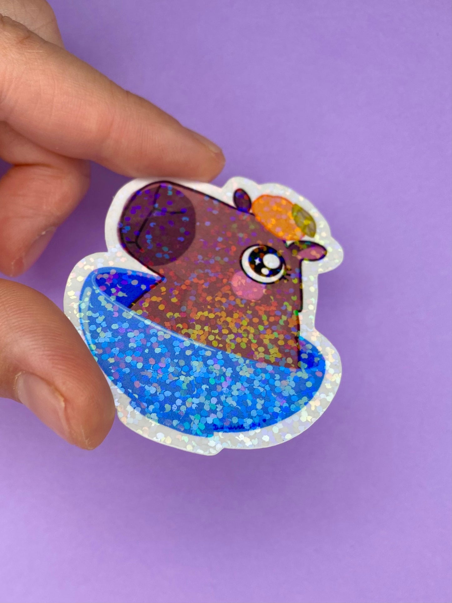 Sticker Capibara dans un bol