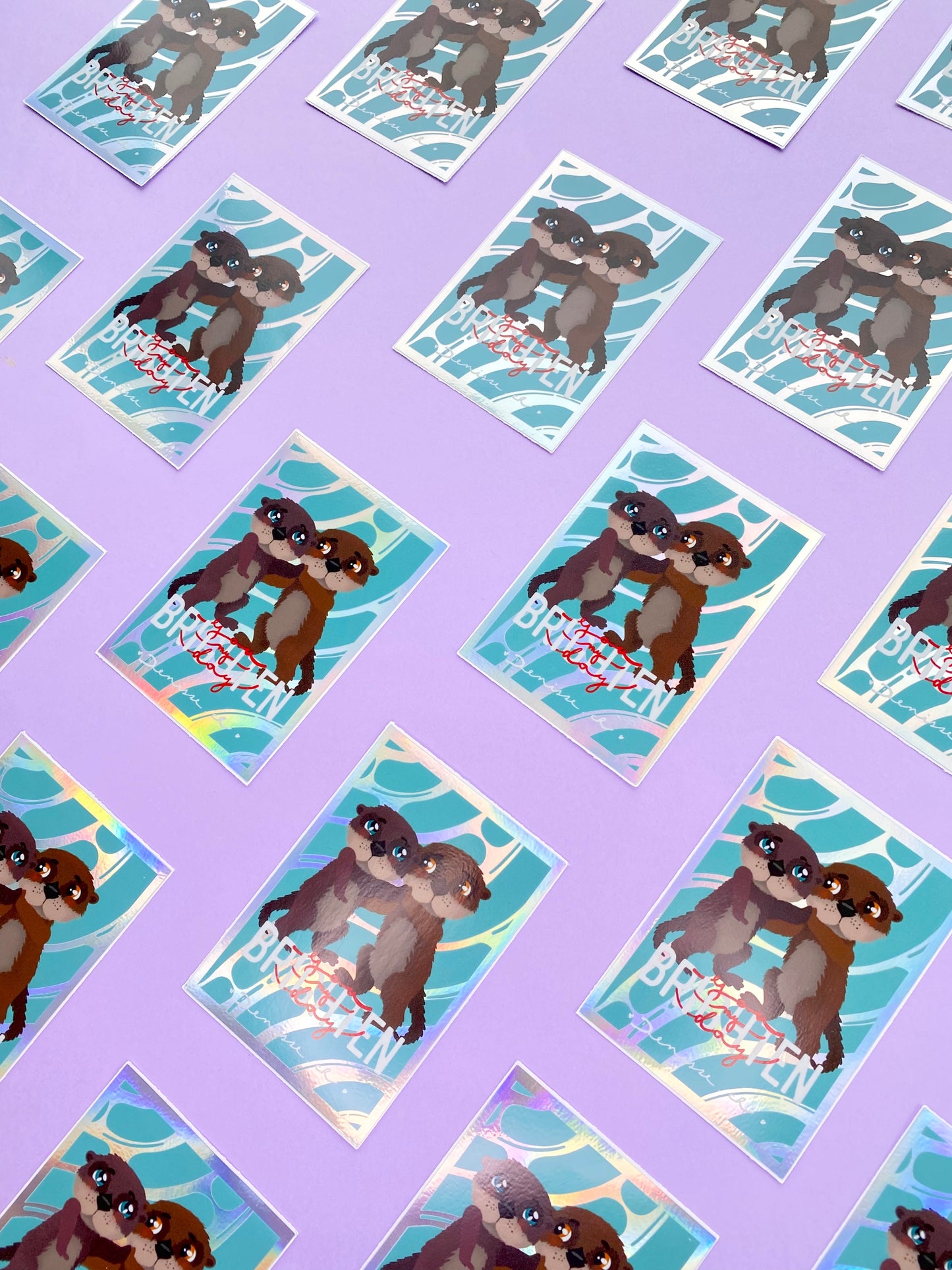 Sticker Loutres You Brighten my Day
