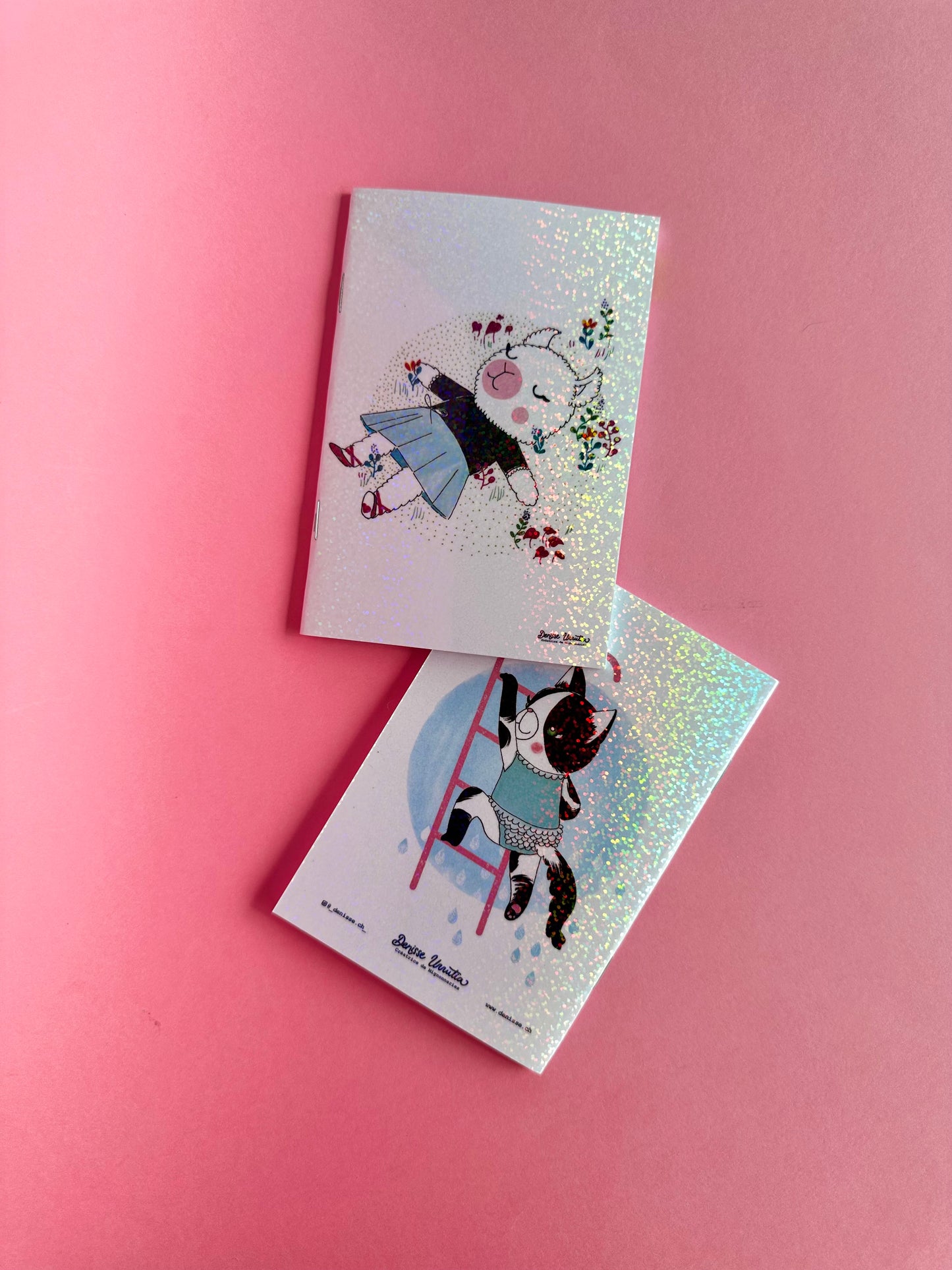 Carnets Pailleté A6 en 4 designs differents