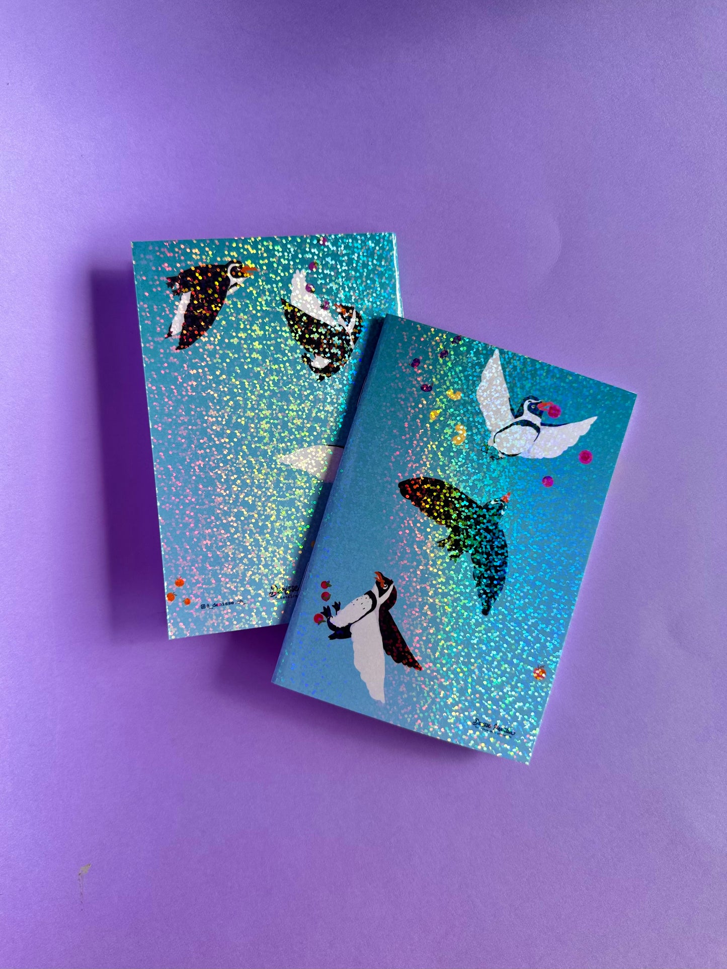 Carnets Pailleté A6 en 4 designs differents