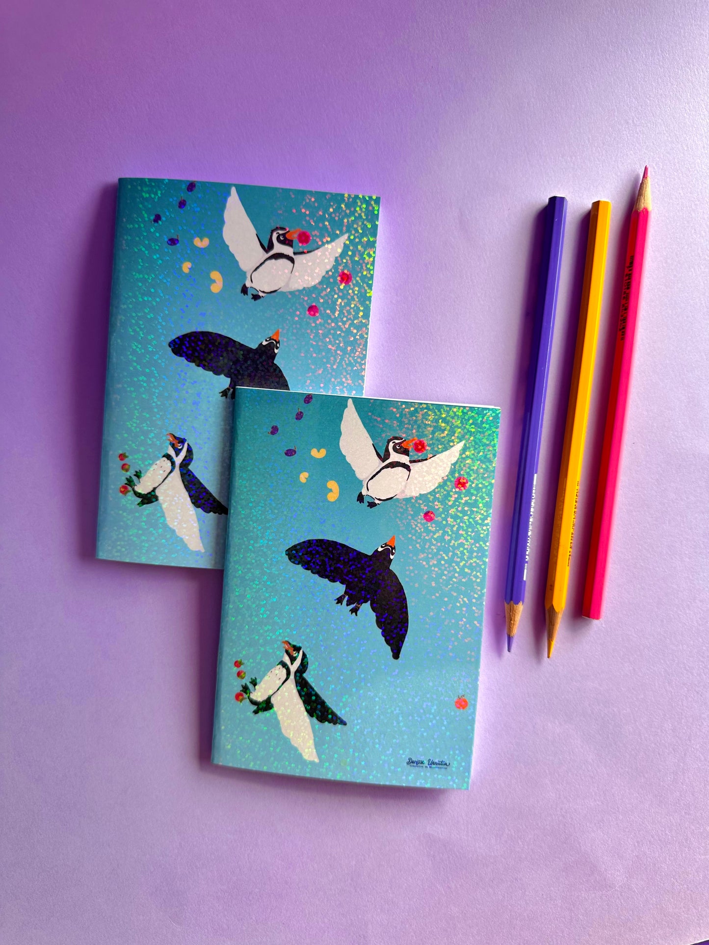 Carnets Pailleté A6 en 4 designs differents