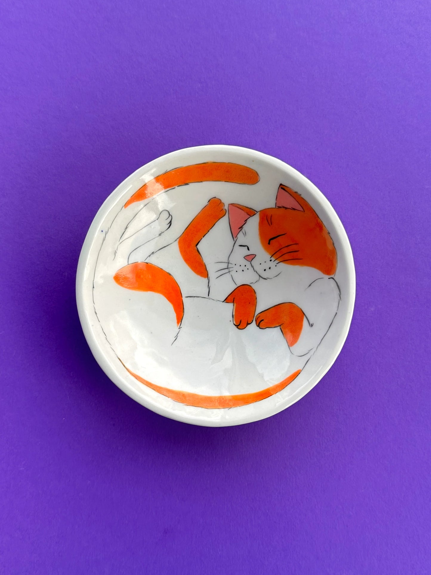 Coupelle chat en porcelaine, vue 8