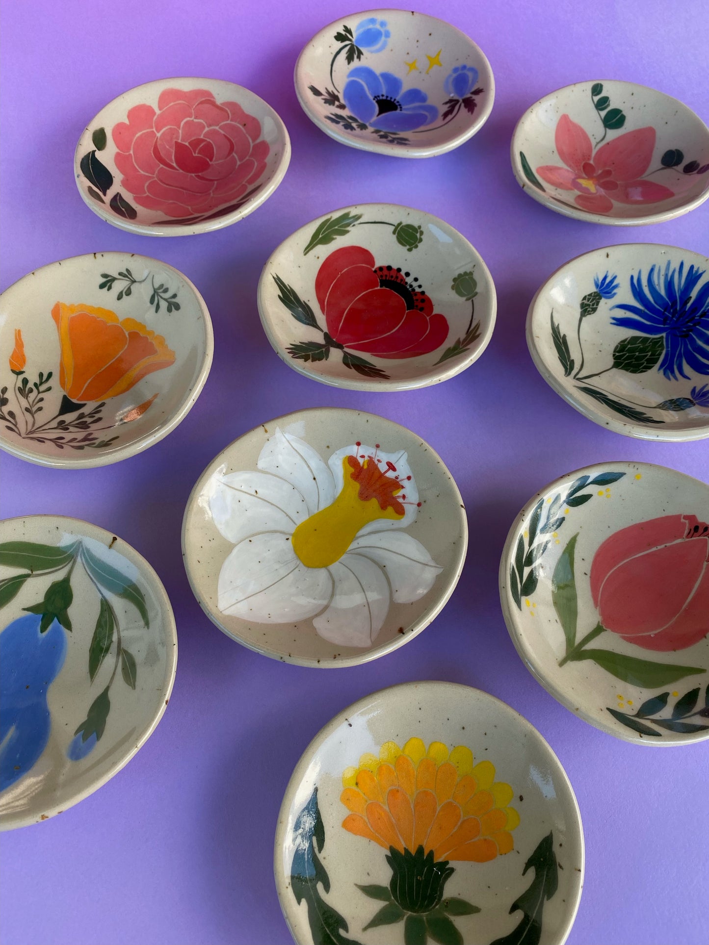 Coupelle Fleurs en grès