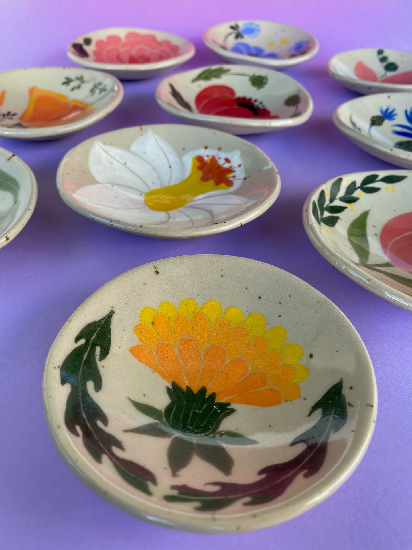 Coupelle Fleurs en grès