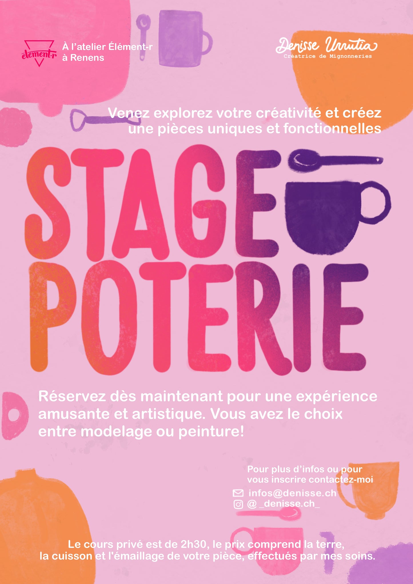 Cours de céramique (Acompte)