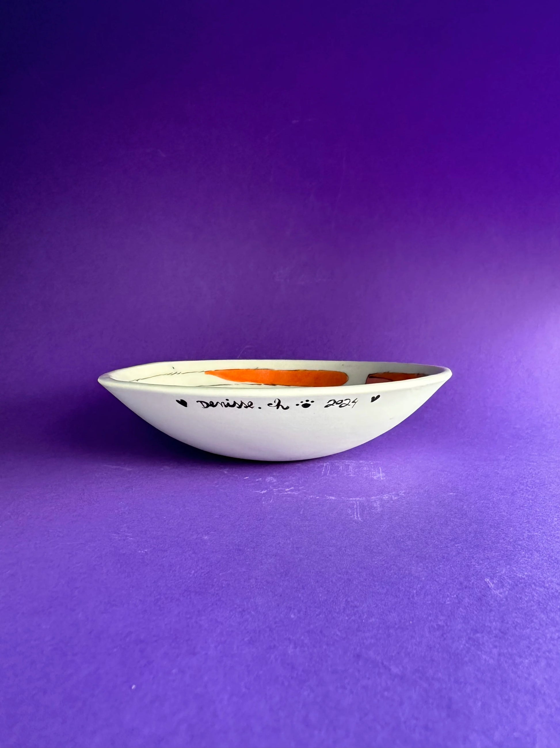 Coupelle chat en porcelaine, vue 2
